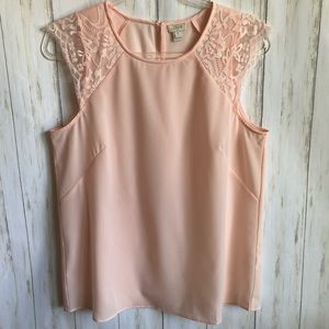 NWOT J.CREW FACTORY Floral Lace Shirt Blush Pink